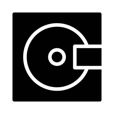 Mini disk simgesi, vektör illüstrasyonu