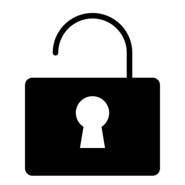 Beyaz arkaplanda kilitlenmiş simge, vektör illüstrasyonuName