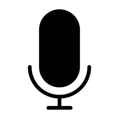 mikrofon simgesi, vektör illüstrasyonu