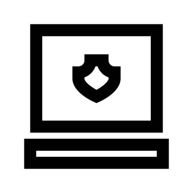 Beyaz arkaplanda Not Defteri Kalkanı simgesi, vektör illüstrasyonu