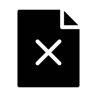 Beyaz arkaplan üzerindeki belge simgesi, vektör illüstrasyonu