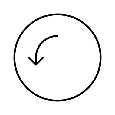  Köşe Sol Ok simgesi, vektör