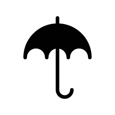 şemsiye simgesi, vektör illüstrasyonu  