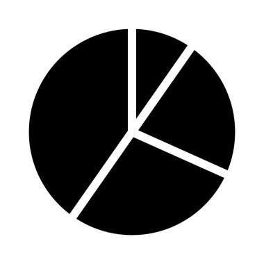 Pasta çizelgesi simgesi, vektör illüstrasyonu