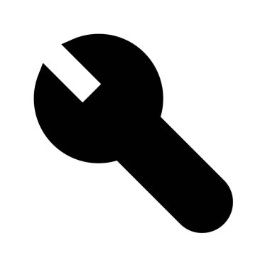 Beyaz arkaplanda anahtar simgesi, vektör illüstrasyonu