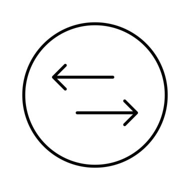 sync Straight Arrow simgesi, vektör illüstrasyonu 