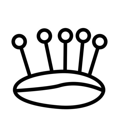 Needles ev ikonu, vektör illüstrasyonu