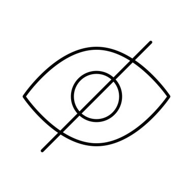 Göz İzleme Görünmez simge, vektör gizle 