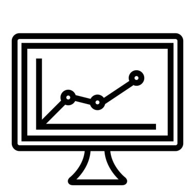 Seo Bilgisayar simgesi, vektör illüstrasyonu