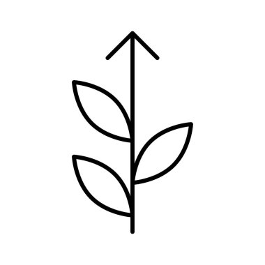 Büyüyen Bitki simgesi, vektör illüstrasyonu