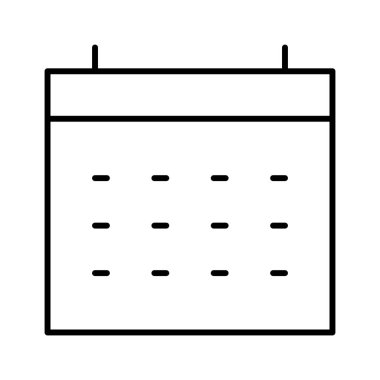 Takvim simgesi, vektör çizimi