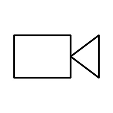 video kamera simgesi, vektör illüstrasyonu  