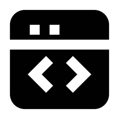 Kodlama simgesi, vektör illüstrasyonu