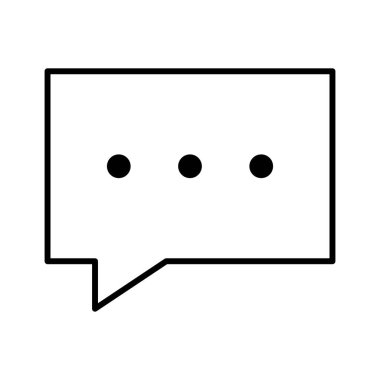 konuşma balonu simgesi, vektör illüstrasyonu