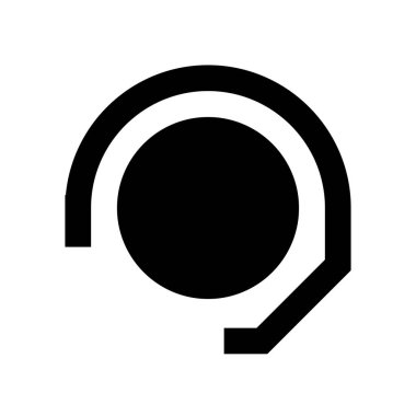 Beyaz arkaplanda kulaklık simgesi, vektör illüstrasyonu