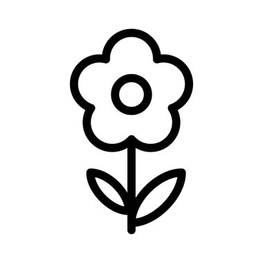 çiçek simgesi, vektör illüstrasyonu