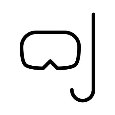 Dalış simgesi, vektör illüstrasyonu