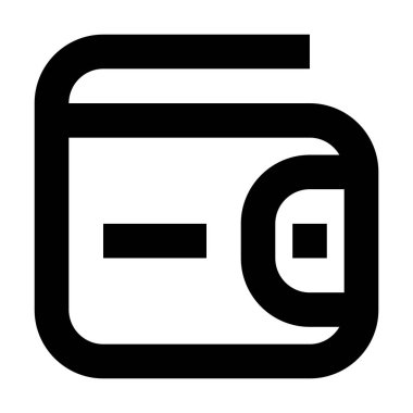 Cüzdan simgesi, vektör illüstrasyonu 