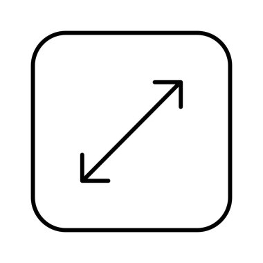 Yüksek ölçekli Tam Ekran simgesi, vektör illüstrasyonu