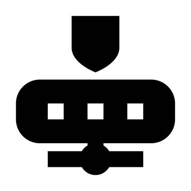 Sunucu Çalışma Ofisi İş simgesi, vektör illüstrasyonu