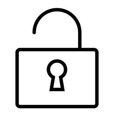 Beyaz arkaplanda kilitlenmiş simge, vektör illüstrasyonuName