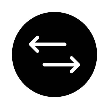 sync Straight Arrow simgesi, vektör illüstrasyonu 