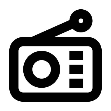 Radyo Müzik Ses simgesi, vektör illüstrasyonu