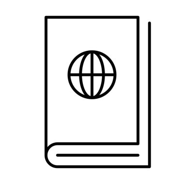 Pasaport simgesi, vektör resimleme