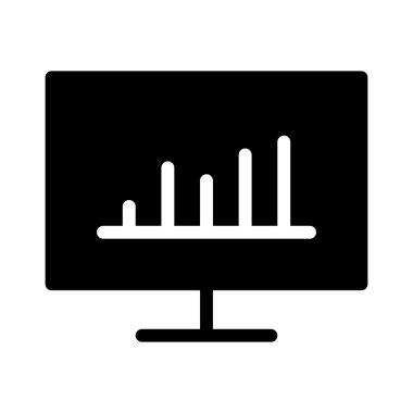 İstatistik analiz simgesi, vektör illüstrasyonu
