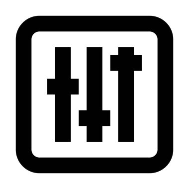 Kaydırıcı Fader Karıştırıcı simgesi, vektör illüstrasyonu