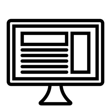 Web tasarım simgesi, vektör illüstrasyonu 