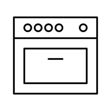  Fırın simgesi, vektör çizimi