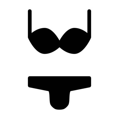 Bikini simgesi, vektör illüstrasyonu