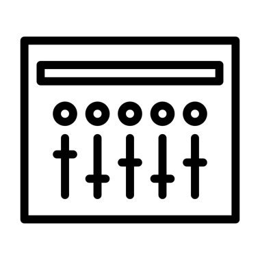 Kaydırıcı Fader Karıştırıcı simgesi, vektör illüstrasyonu