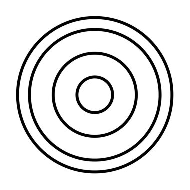 Beyaz arkaplanda hedef simgesi, vektör illüstrasyonu