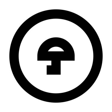 Beyaz arkaplanda şemsiye simgesi, vektör illüstrasyonu