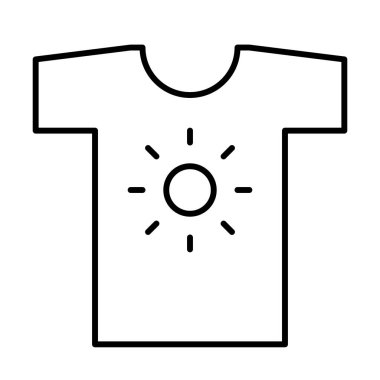 t-shirt simgesi, vektör illüstrasyonu 