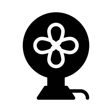  Ventilatör simgesi, vektör illüstrasyonu  