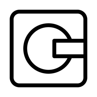 Mini disk simgesi, vektör illüstrasyonu