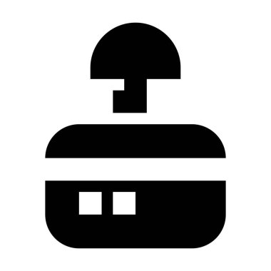 Beyaz arkaplanda Banka Kartı simgesi, vektör illüstrasyonu