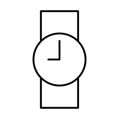  Beyaz arkaplanda Kol Saati simgesi, vektör illüstrasyonu