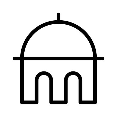 Çan kulesi simgesi, vektör illüstrasyonu