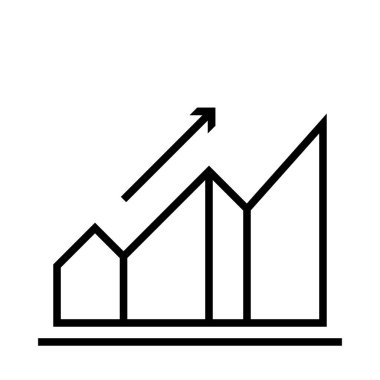 Sunum grafik simgesi, vektör illüstrasyonunu büyüt