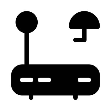 Beyaz arkaplanda yönlendirme simgesi, vektör illüstrasyonu