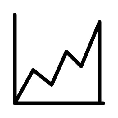 Çizgi Çizelgesi simgesi, vektör illüstrasyonu