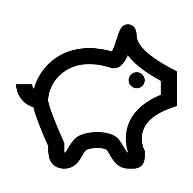 Piggy Bank simgesi, vektör illüstrasyonu