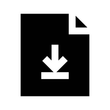 Beyaz arkaplan üzerindeki belge simgesi, vektör illüstrasyonu