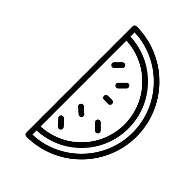 Kavun meyvesi simgesi, vektör illüstrasyonu