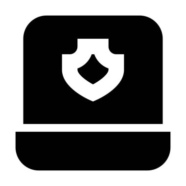 Beyaz arkaplanda Not Defteri Kalkanı simgesi, vektör illüstrasyonu