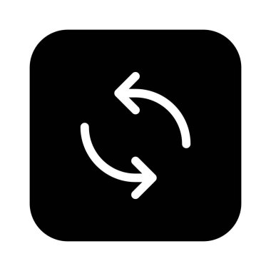 Sync Arrows simgesi, vektör illüstrasyonu 